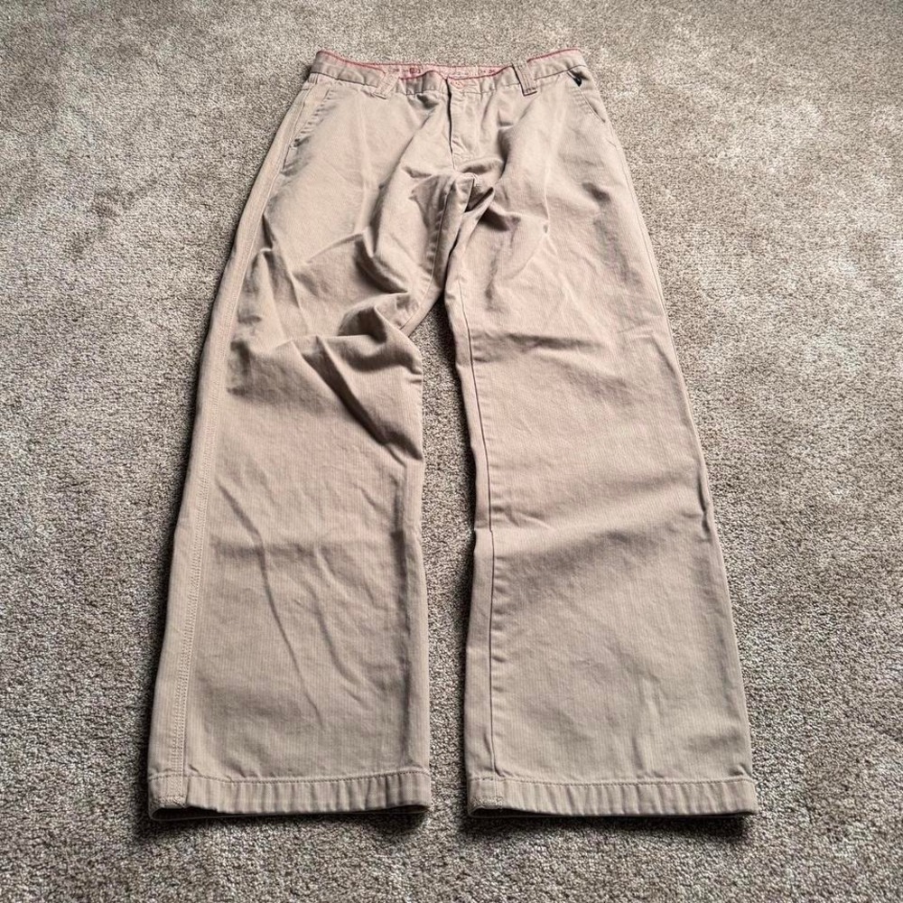 TAN RIPZONE "ZIG ZAG" HBT STRAIGHT LEG TROUSERS